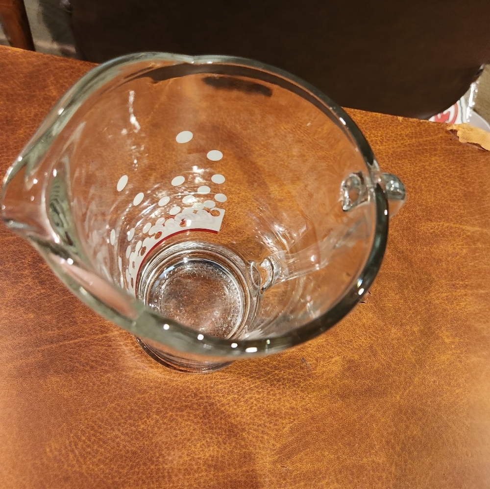 Coca-Cola Glass Pitcher with White Dots - Picture 2 of 4